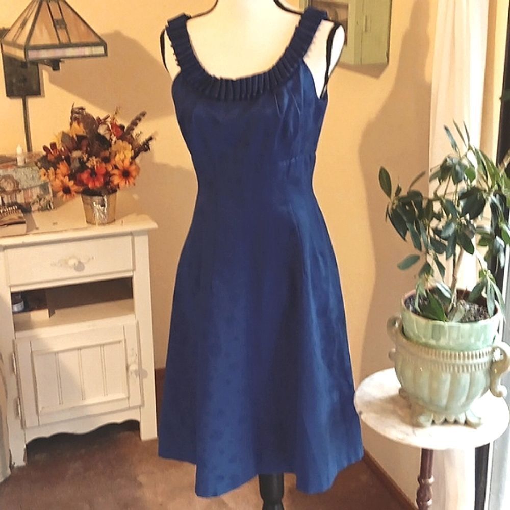 Maggy London Blue Dress. Glam, Regencycore, Special Occasion